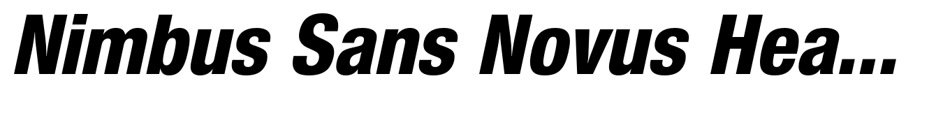 Nimbus Sans Novus Heavy Condensed Italic